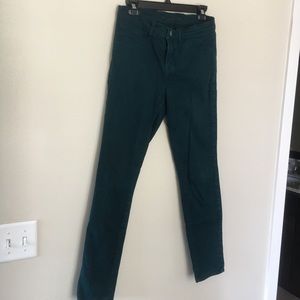 J Brand Green Jeans Size 28 skinny emerald